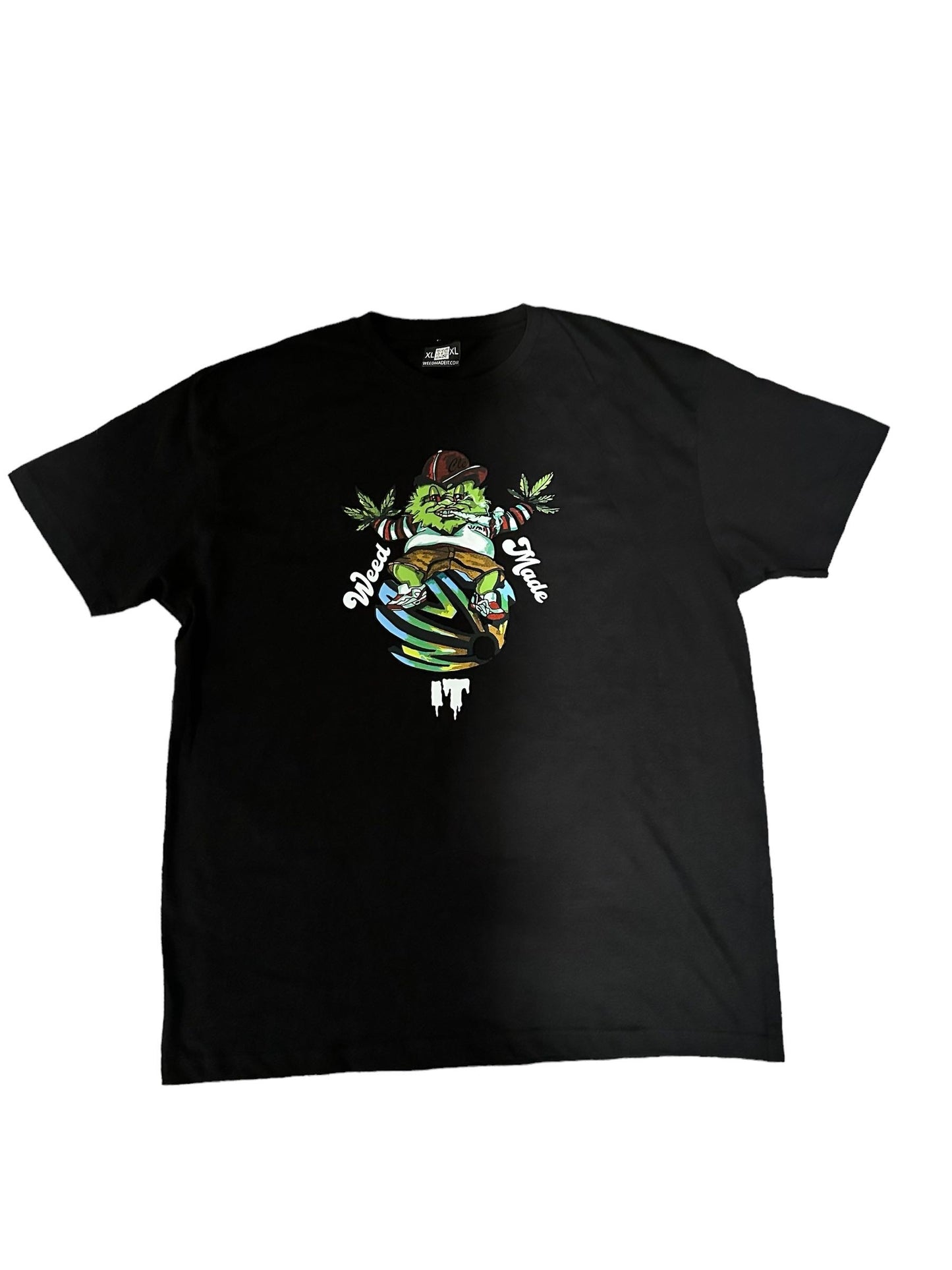 Weed Made It Mascot  Weedie 100% Cotton T-Shirt
