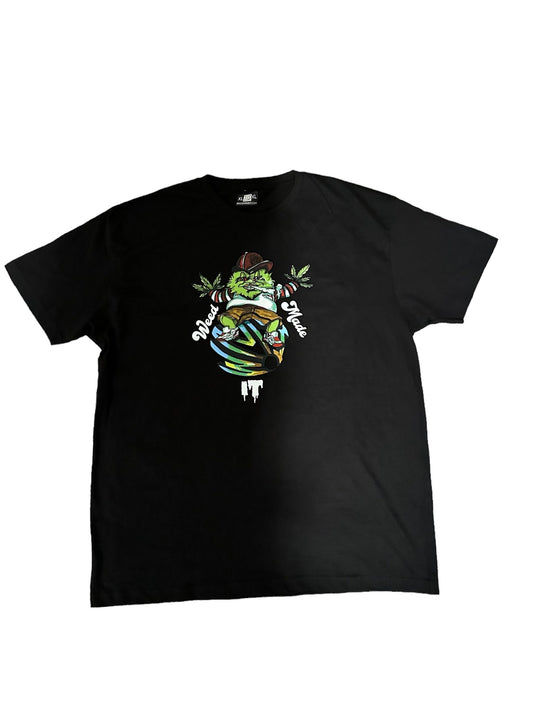 Weed Made It Mascot  Weedie 100% Cotton T-Shirt